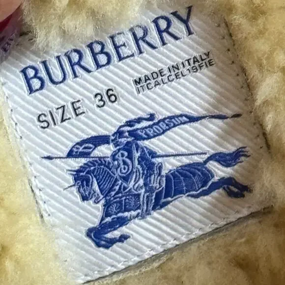 Burberry NWB Suede-shearling Highland Boots - In Foam/butter NWB - Picture 5 of 7